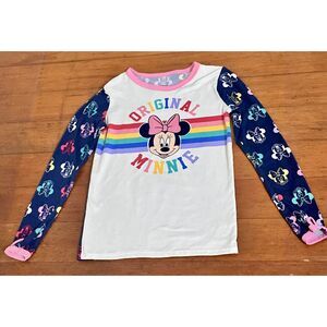 Lot of 2 Disney Minnie Mouse Girls Sleep Tops – Sizes 4T & Small – Long Sleeve